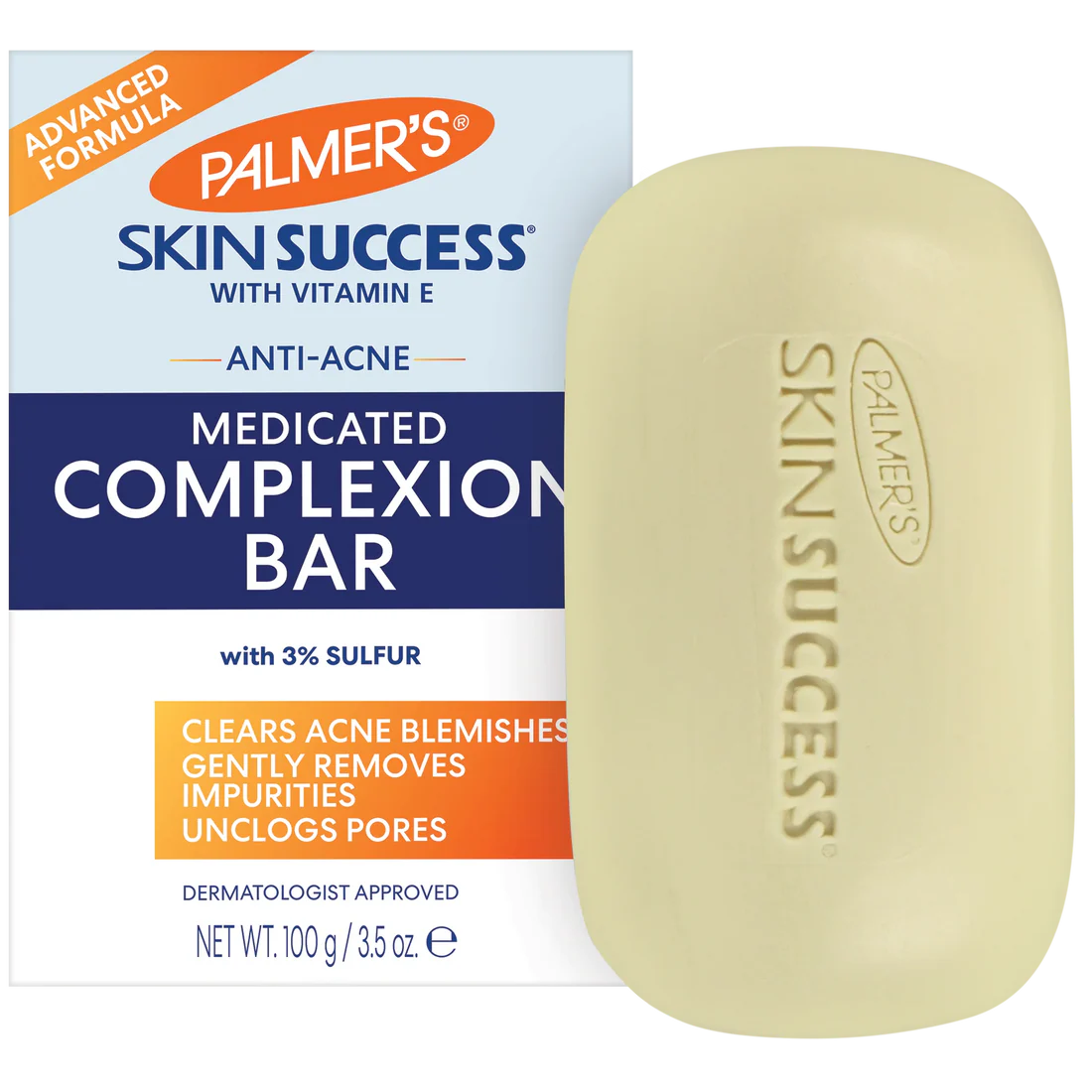 7386_Inner_with_Outter.png Palmer's - Anti-Acne Medicated Complexion Soap Bar - 100G - Image 1