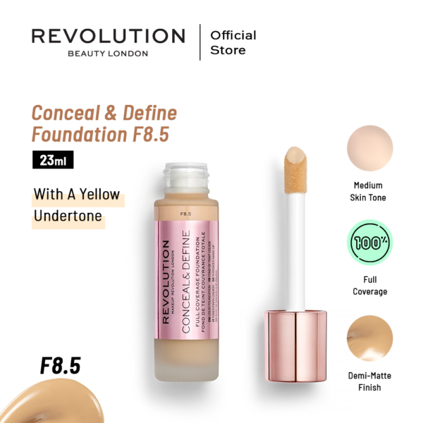 Makeup Revolution Conceal & Define Foundation F8