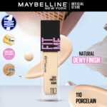 Maybelline Ny New Fit Me Dewy + Smooth Liquid Foundation 30 Spf  - 110 Porcelain 30Ml - For Normal To Dry Skin