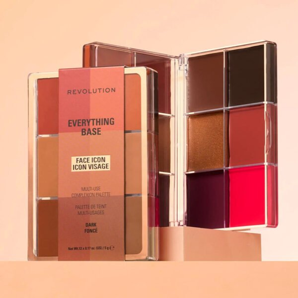 Makeup Revolution Everything Base Face Icon Complexion Palette - Dark