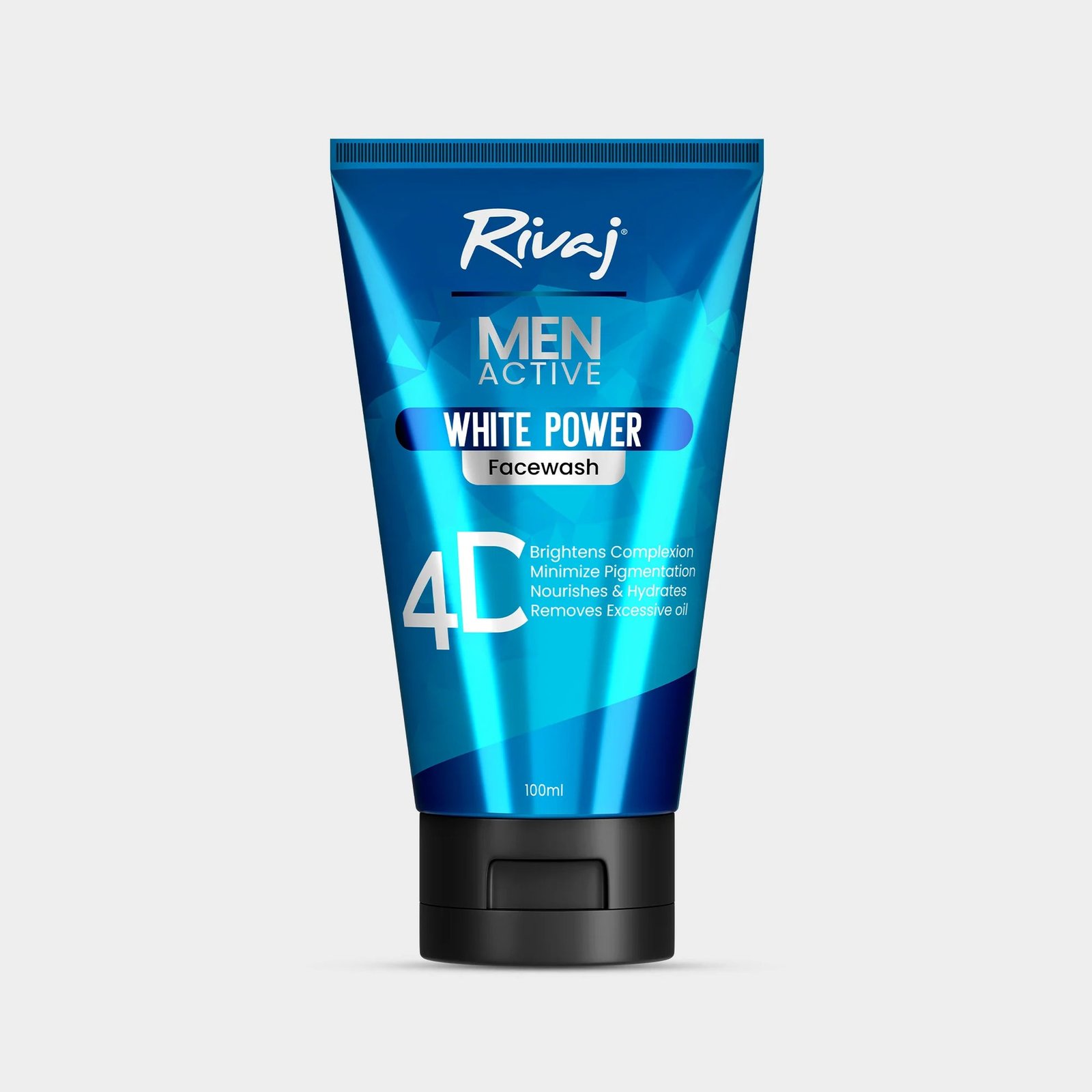 Rivaj-MenActiveWhitePowerFaceWash100ml.jpg Rivaj - Men Active White Power Face Wash 100ml - Image 1