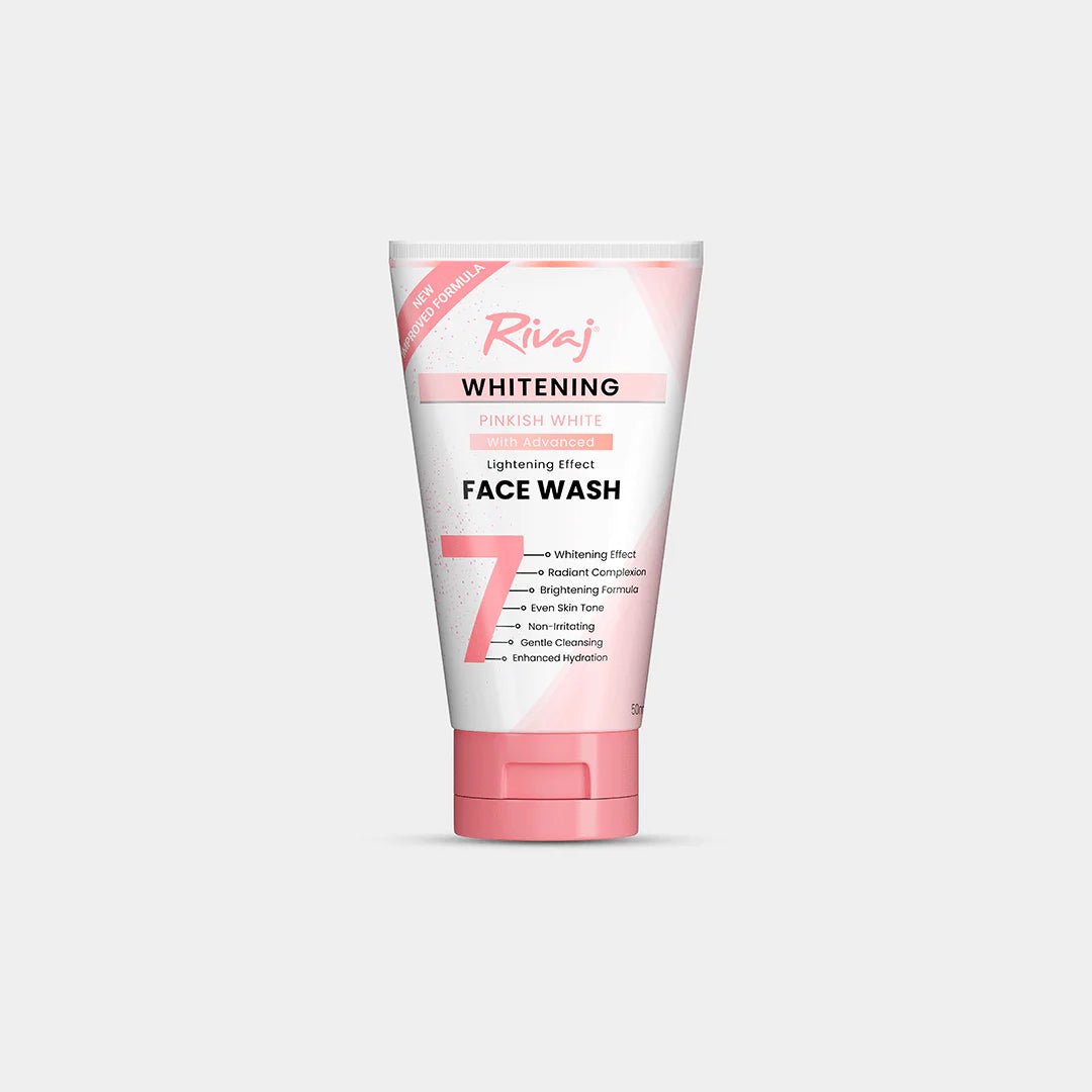 Rivaj-PinkishWhiteWhiteningFaceWash50ml.jpg Rivaj - Pinkish White Whitening Face Wash 50ml - Image 1