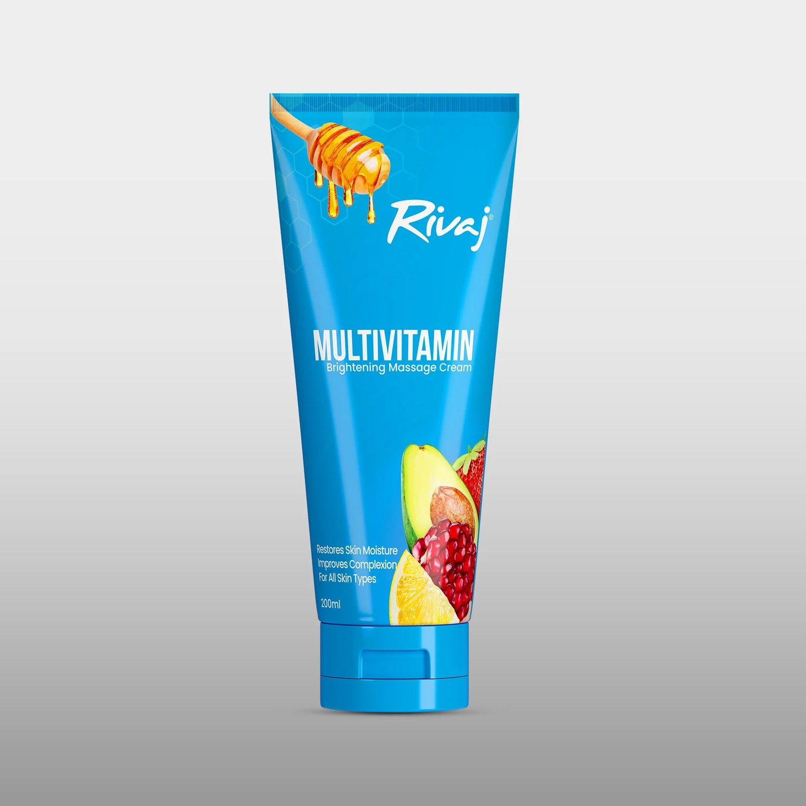 Rivaj_-_Multi_Vitamin_Brightening_Massage_Cream_200ml.jpg Rivaj - Multi Vitamin Brightening Massage Cream - Image 1