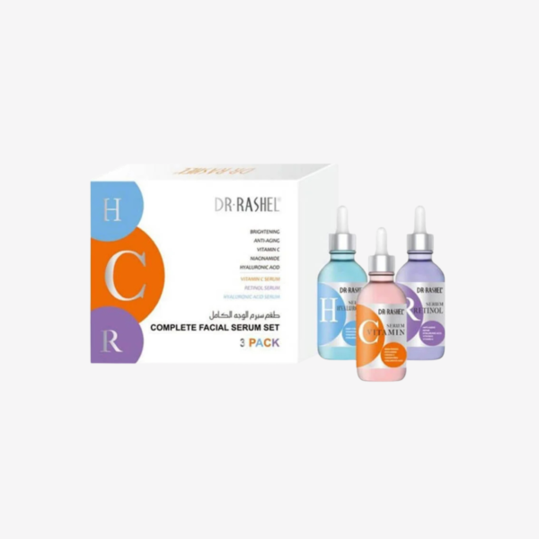 Dr Rashel Facial Serum Set 3 Pack- Anti-Aging Moisturizing Vitamin C   Hyaluronic Acid And Retinol