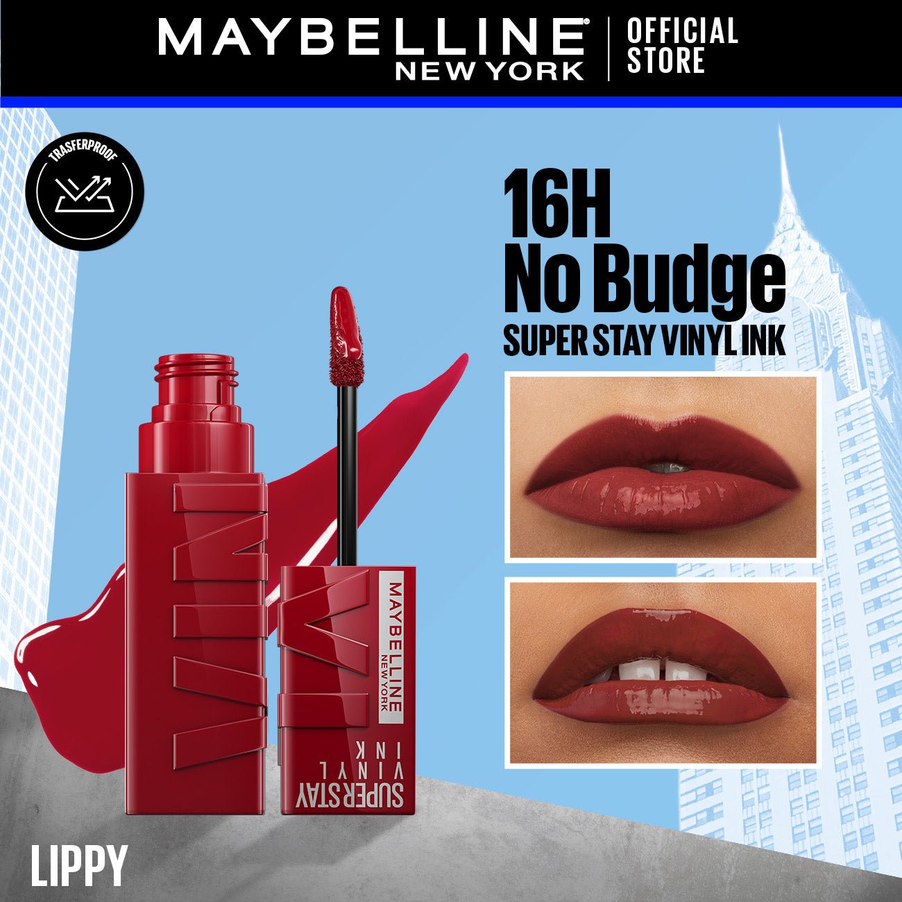 lippy.jpg Maybelline's Superstay Vinyl Ink, 16-Hour No-Budge Liquid Lipcolor - Image 1