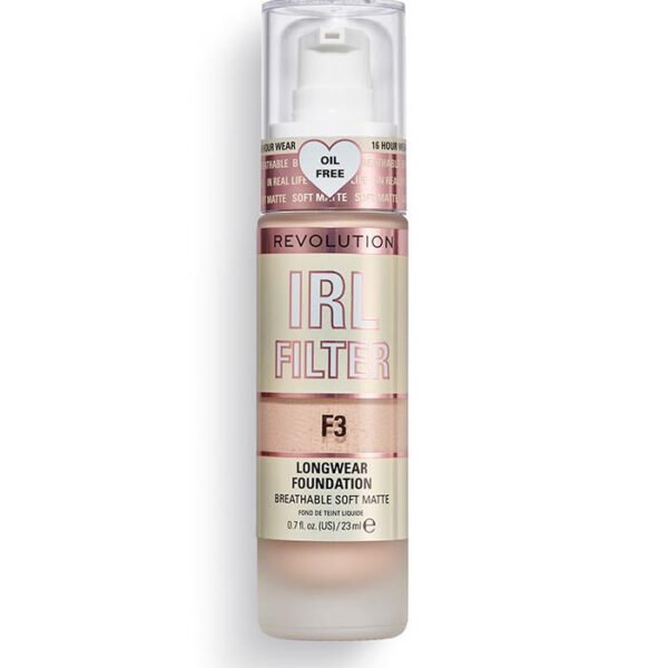Makeup Revolution IRL Filter Longwear Foundation F3
