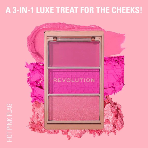 Makeup Revolution -  Blush Icon Palette - Hot Pink Flag